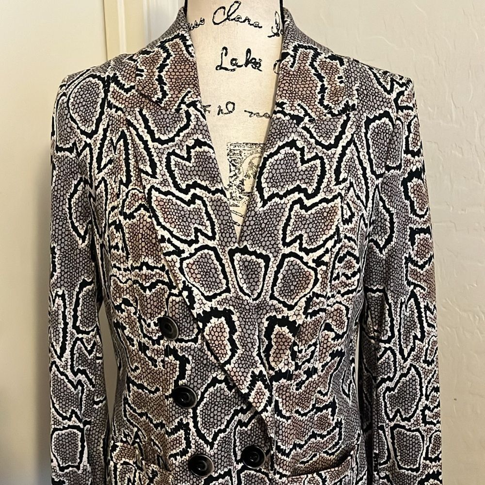 Cabi Python Snakeskin Print Blazer Jacket Animal … - image 10